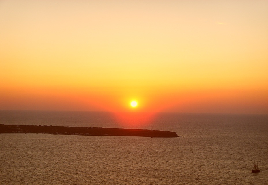 Закат на Санторини